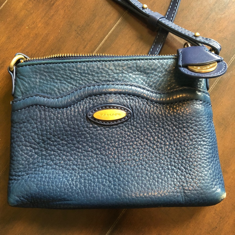 Tahari leather crossbody purse
